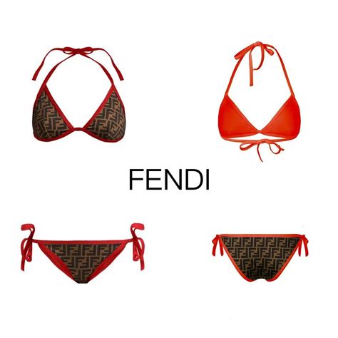 red and brown fendi swimsuit|fendi swimsuit bodysuit.